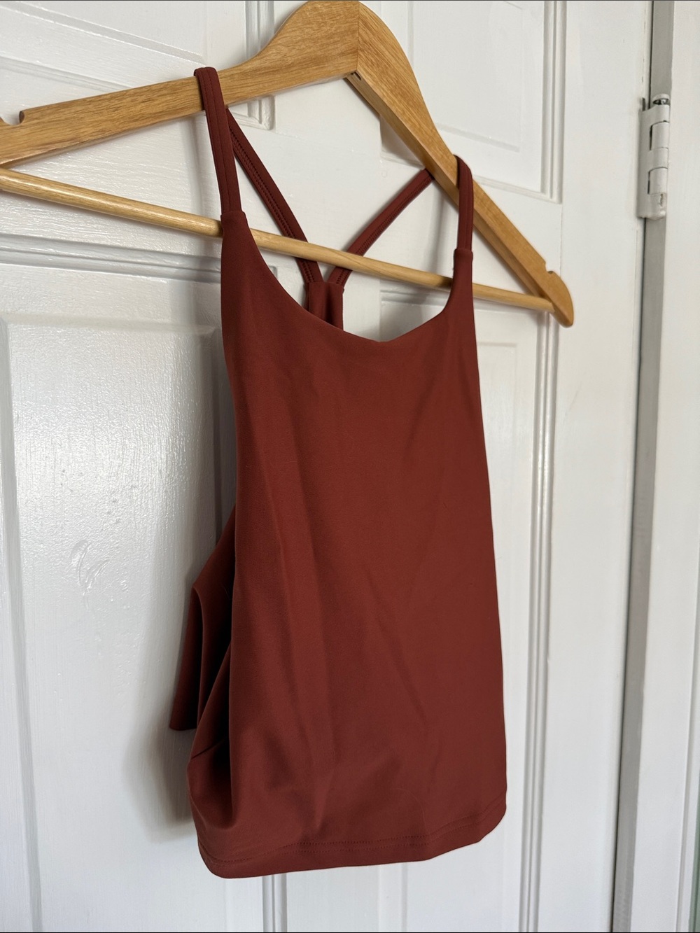 Women’s Rust Brown Strappy Workout Top